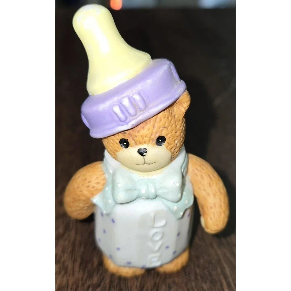 Lucy & Me White Baby Bottle Bear - Lucy Rigg - 1993 - Enesco